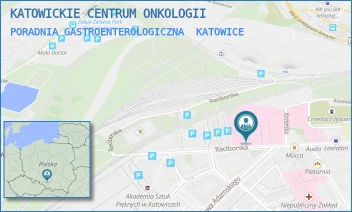 PORADNIA GASTROENTEROLOGICZNA - KATOWICKIE CENTRUM ONKOLOGII - UL. RACIBORSKA 27,  KATOWICE