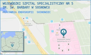 PRACOWNIA ENDOSKOPII - WOJEWÓDZKI SZPITAL SPECJALISTYCZNY NR 5 IM. ŚW. BARBARY W SOSNOWCU - PLAC MEDYKÓW 1,  SOSNOWIEC