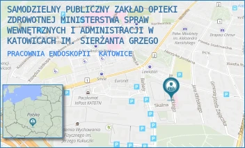 PRACOWNIA ENDOSKOPII - SAMODZIELNY PUBLICZNY ZAKŁAD OPIEKI ZDROWOTNEJ MINISTERSTWA SPRAW WEWNĘTRZNYCH I ADMINISTRACJI W KATOWICACH IM. SIERŻANTA GRZEGO - UL. BARTOSZA GŁOWACKIEGO 10,  KATOWICE