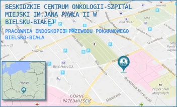 PRACOWNIA ENDOSKOPII PRZEWODU POKARMOWEGO - BESKIDZKIE CENTRUM ONKOLOGII-SZPITAL MIEJSKI IM.JANA PAWŁA II W BIELSKU-BIAŁEJ - UL. STANISŁAWA WYSPIAŃSKIEGO 21,  BIELSKO-BIAŁA