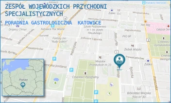 PORADNIA GASTROLOGICZNA - ZESPÓŁ WOJEWÓDZKICH PRZYCHODNI SPECJALISTYCZNYCH - UL. POWSTAŃCÓW 31,  KATOWICE