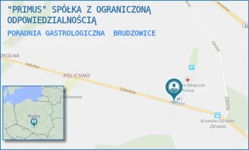 PORADNIA GASTROLOGICZNA - "PRIMUS" SPÓŁKA Z OGRANICZONĄ ODPOWIEDZIALNOŚCIĄ - UL. SZKOLNA 12,  BRUDZOWICE
