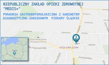PORADNIA GASTROENTEROLOGICZNA Z GABINETEM DIAGNOSTYCZNO-ZABIEGOWYM - NIEPUBLICZNY ZAKŁAD OPIEKI ZDROWOTNEJ "MEDIS+" - UL. TARNOGÓRSKA 46A/BRAK,  PIEKARY ŚLĄSKIE