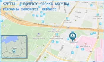 PRACOWNIA ENDOSKOPII - SZPITAL EUROMEDIC SPÓŁKA AKCYJNA - UL. TADEUSZA KOŚCIUSZKI 92,  KATOWICE
