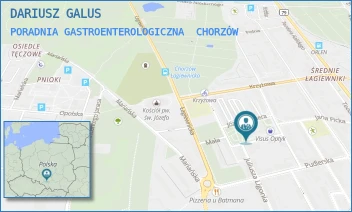 PORADNIA GASTROENTEROLOGICZNA - DARIUSZ GALUS - UL. ŚW.PAWŁA 11A,  CHORZÓW