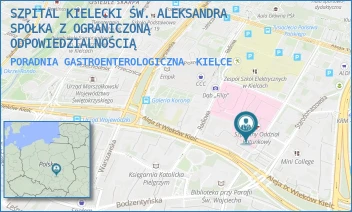 PORADNIA GASTROENTEROLOGICZNA - SZPITAL KIELECKI ŚW. ALEKSANDRA SPÓŁKA Z OGRANICZONĄ ODPOWIEDZIALNOŚCIĄ - KOŚCIUSZKI 25,  KIELCE
