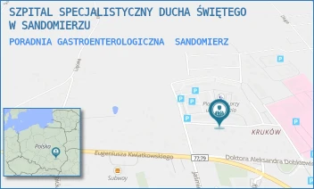 PORADNIA GASTROENTEROLOGICZNA - SZPITAL SPECJALISTYCZNY DUCHA ŚWIĘTEGO W SANDOMIERZU - SCHINZLA 13,  SANDOMIERZ
