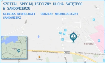 KLINIKA NEUROLOGII - ODDZIAŁ NEUROLOGICZNY - SZPITAL SPECJALISTYCZNY DUCHA ŚWIĘTEGO W SANDOMIERZU - SCHINZLA 13,  SANDOMIERZ