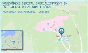 PRACOWNIA GASTROSKOPII - WOJEWÓDZKI SZPITAL SPECJALISTYCZNY IM. ŚW. RAFAŁA W CZERWONEJ GÓRZE - CZERWONA GÓRA 10,  CHĘCINY