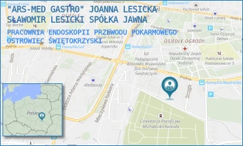 PRACOWNIA ENDOSKOPII PRZEWODU POKARMOWEGO - "ARS-MED GASTRO" JOANNA LESICKA SŁAWOMIR LESICKI SPÓŁKA JAWNA - KRUCZA 7,  OSTROWIEC ŚWIĘTOKRZYSKI