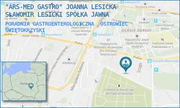 PORADNIA GASTROENTEROLOGICZNA - "ARS-MED GASTRO" JOANNA LESICKA SŁAWOMIR LESICKI SPÓŁKA JAWNA - KRUCZA 7,  OSTROWIEC ŚWIĘTOKRZYSKI