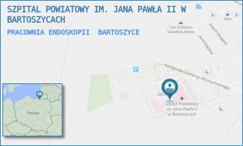 PRACOWNIA ENDOSKOPII - SZPITAL POWIATOWY IM. JANA PAWŁA II W BARTOSZYCACH - WYSZYŃSKIEGO 11,  BARTOSZYCE