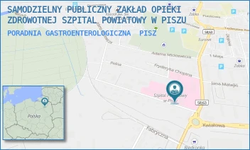 PORADNIA GASTROENTEROLOGICZNA - SAMODZIELNY PUBLICZNY ZAKŁAD OPIEKI ZDROWOTNEJ SZPITAL POWIATOWY W PISZU - SIENKIEWICZA 2,  PISZ