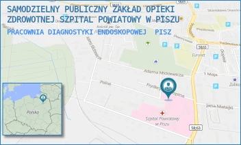 PRACOWNIA DIAGNOSTYKI ENDOSKOPOWEJ - SAMODZIELNY PUBLICZNY ZAKŁAD OPIEKI ZDROWOTNEJ SZPITAL POWIATOWY W PISZU - CHOPINA 1 1,  PISZ
