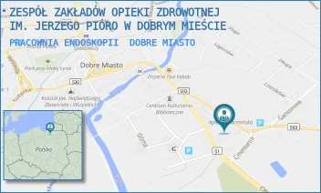PRACOWNIA ENDOSKOPII - ZESPÓŁ ZAKŁADÓW OPIEKI ZDROWOTNEJ IM. JERZEGO PIÓRO W DOBRYM MIEŚCIE - GRUNWALDZKA 10  B,  DOBRE MIASTO