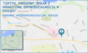 PORADNIA GASTROENTEROLOGICZNA - "SZPITAL POWIATOWY SPÓŁKA Z OGRANICZONĄ ODPOWIEDZIALNOŚCIĄ W PASŁĘKU" - KOPERNIKA 24A,  PASŁĘK