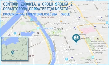 PORADNIA GASTROENTEROLOGICZNA - CENTRUM ZDROWIA W OPOLU SPÓŁKA Z OGRANICZONĄ ODPOWIEDZIALNOŚCIĄ - UL. TADEUSZA KOŚCIUSZKI 2,  OPOLE