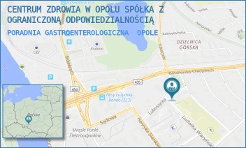 PORADNIA GASTROENTEROLOGICZNA - CENTRUM ZDROWIA W OPOLU SPÓŁKA Z OGRANICZONĄ ODPOWIEDZIALNOŚCIĄ - UL. LUDWIKA WARYŃSKIEGO 30,  OPOLE