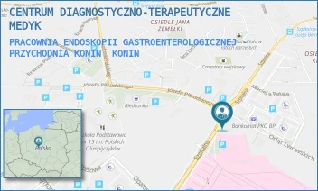 PRACOWNIA ENDOSKOPII GASTROENTEROLOGICZNEJ - PRZYCHODNIA KONIN - CENTRUM DIAGNOSTYCZNO-TERAPEUTYCZNE MEDYK - SZPITALNA 43,  KONIN