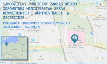 PRACOWNIA ENDOSKOPII DIAGNOSTYCZNEJ I ZABIEGOWEJ - SAMODZIELNY PUBLICZNY ZAKŁAD OPIEKI ZDROWOTNEJ MINISTERSTWA SPRAW WEWNĘTRZNYCH I ADMINISTRACJI  W SZCZECINIE - JAGIELLOŃSKA 44,  SZCZECIN