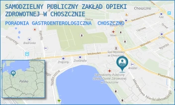 PORADNIA GASTROENTEROLOGICZNA - SAMODZIELNY PUBLICZNY ZAKŁAD OPIEKI ZDROWOTNEJ W CHOSZCZNIE - NIEDZIAŁKOWSKIEGO 4A,  CHOSZCZNO