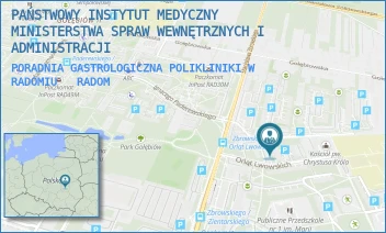 PORADNIA GASTROLOGICZNA POLIKLINIKI W RADOMIU  - PAŃSTWOWY INSTYTUT MEDYCZNY MINISTERSTWA SPRAW WEWNĘTRZNYCH I ADMINISTRACJI - ORLĄT LWOWSKICH 5,  RADOM